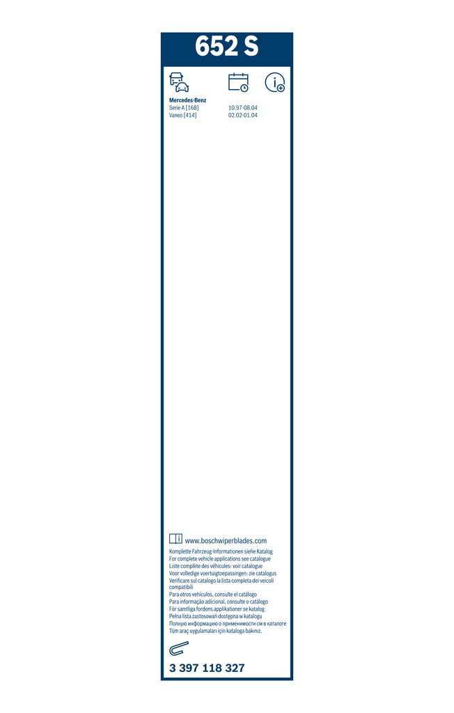 Bosch Ruitenwisserblad 3 397 118 327