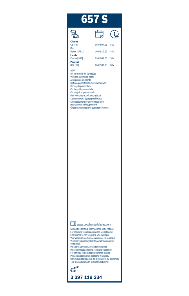 Bosch Ruitenwisserblad 3 397 118 334