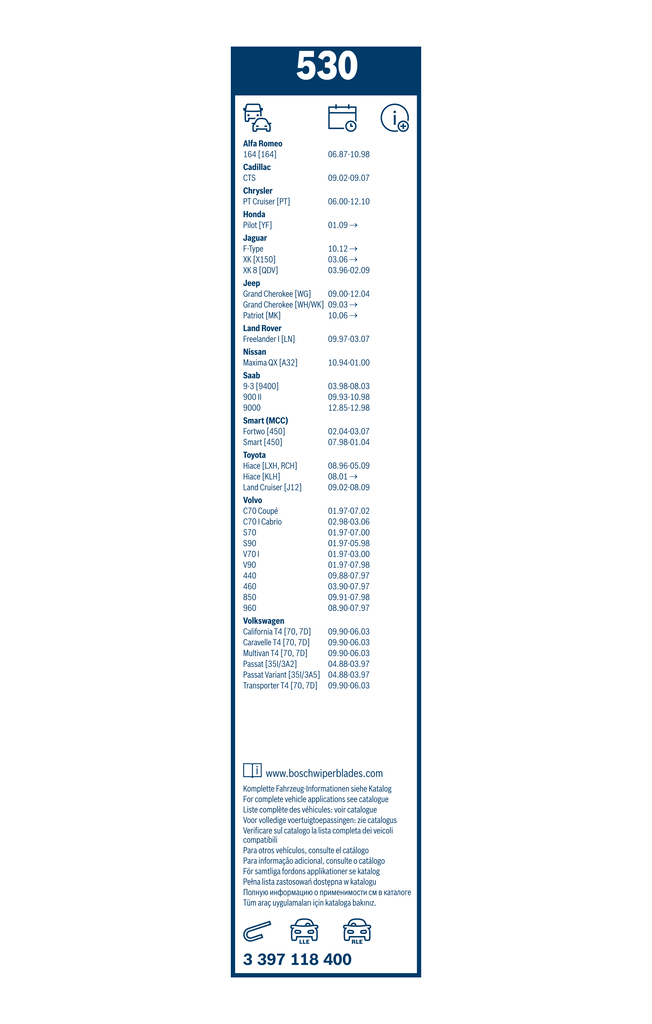 Bosch Ruitenwisserblad 3 397 118 400