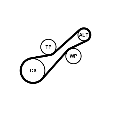 Poly V-riem set Contitech 6PK900K1