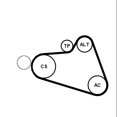 Contitech Poly V-riem set 6PK894K2