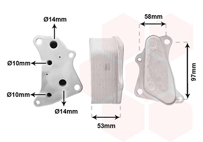 Oliekoeler motorolie Van Wezel 37013731
