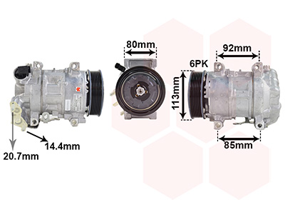 Van Wezel Compressor, airconditioning 4001K706