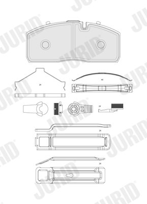 Remblokkenset, schijfrem Jurid 2941509560
