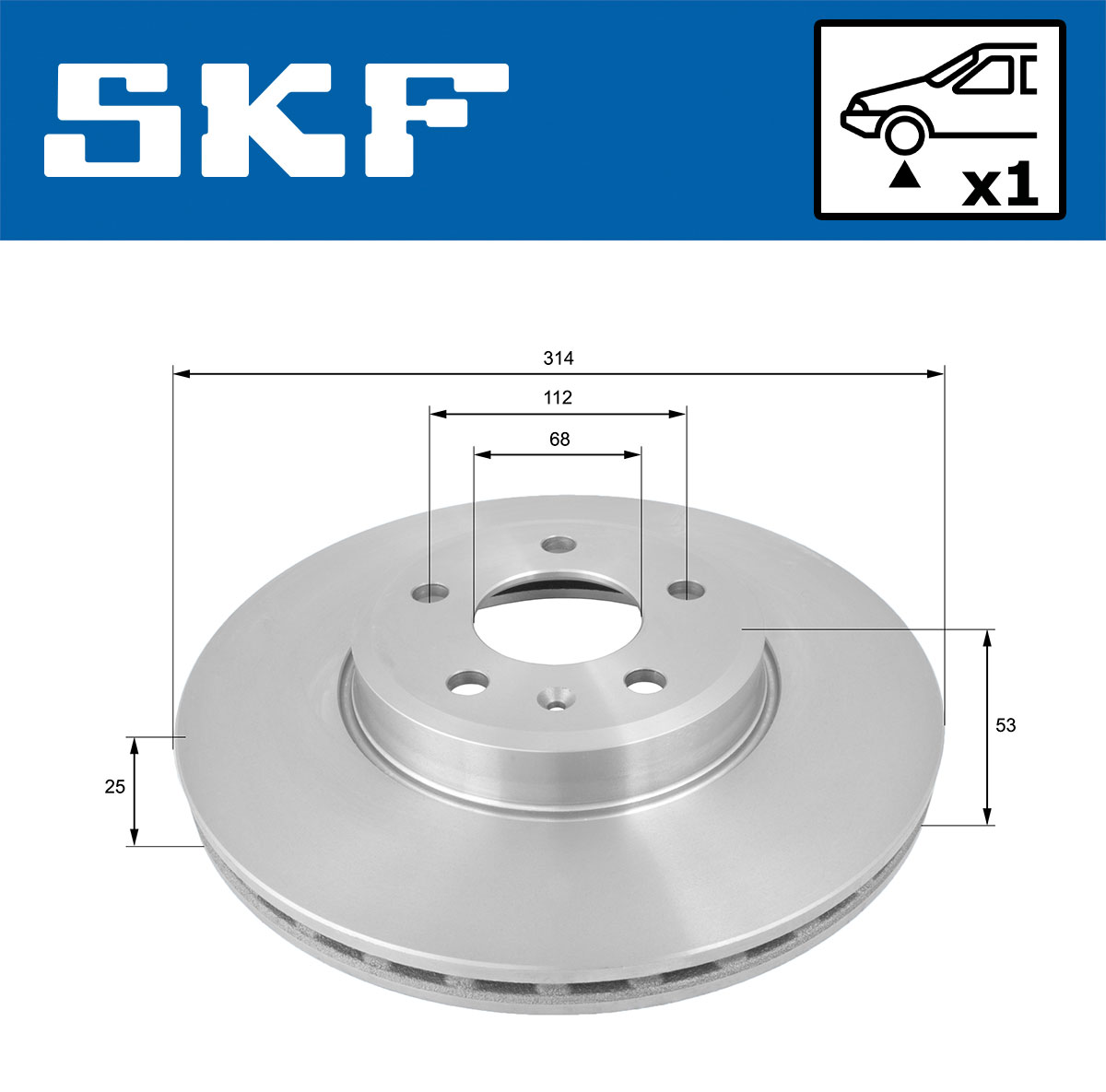 SKF Remschijf VKBD 80024 V1