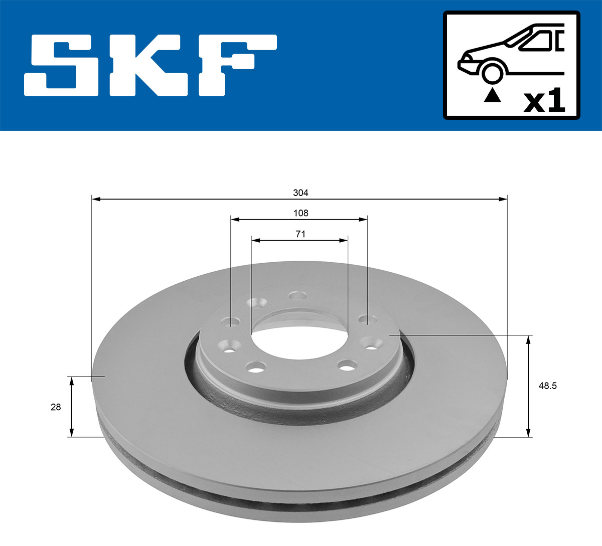 SKF Remschijven VKBD 80037 V1