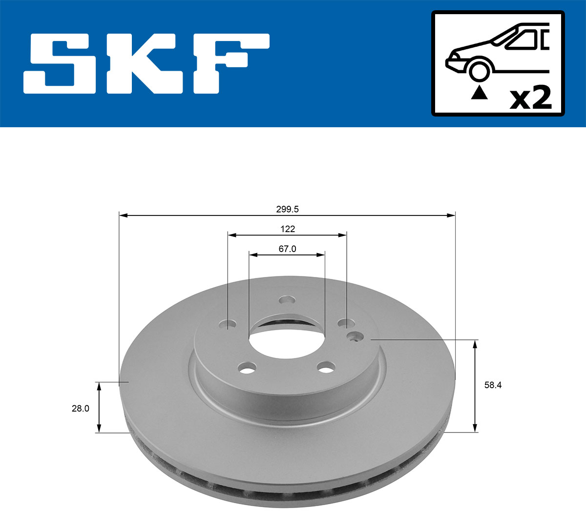 SKF Remschijf VKBD 80052 V2