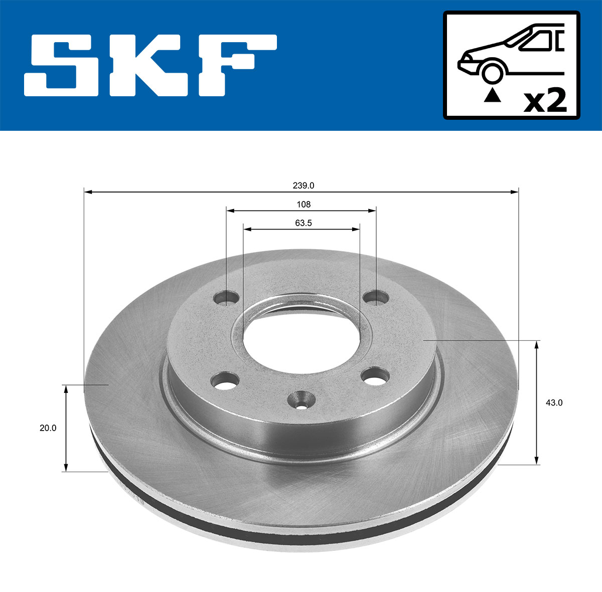 SKF Remschijven VKBD 80073 V2