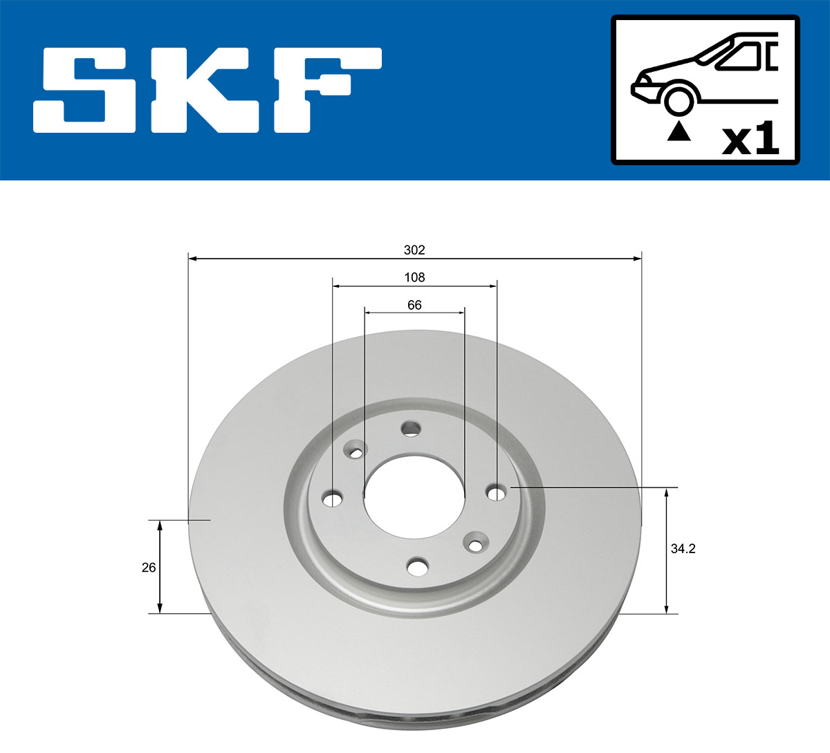 SKF Remschijven VKBD 80086 V1