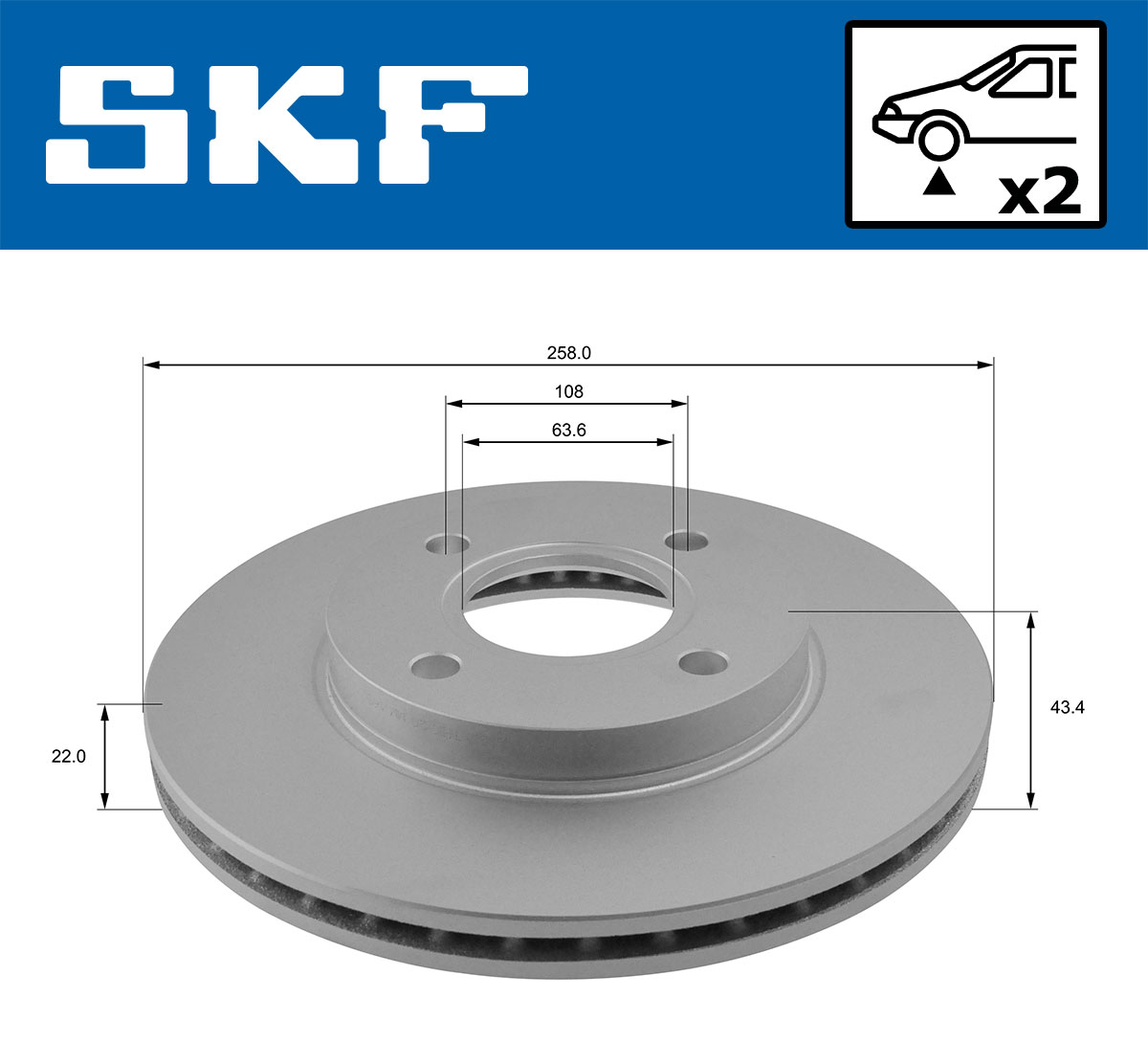 SKF Remschijf VKBD 80125 V2