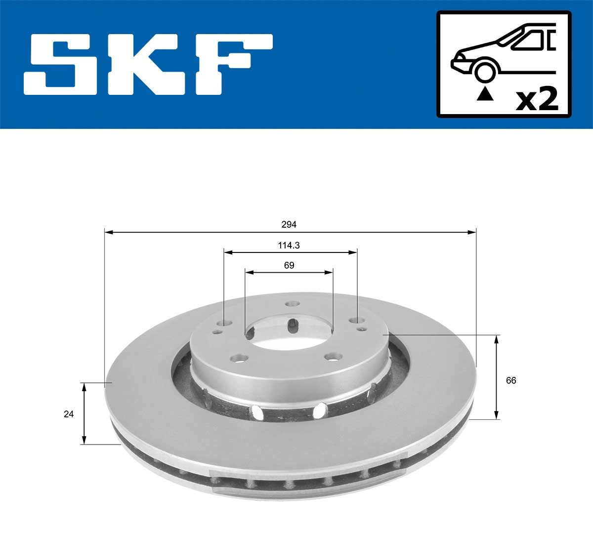 SKF Remschijven VKBD 80127 V2