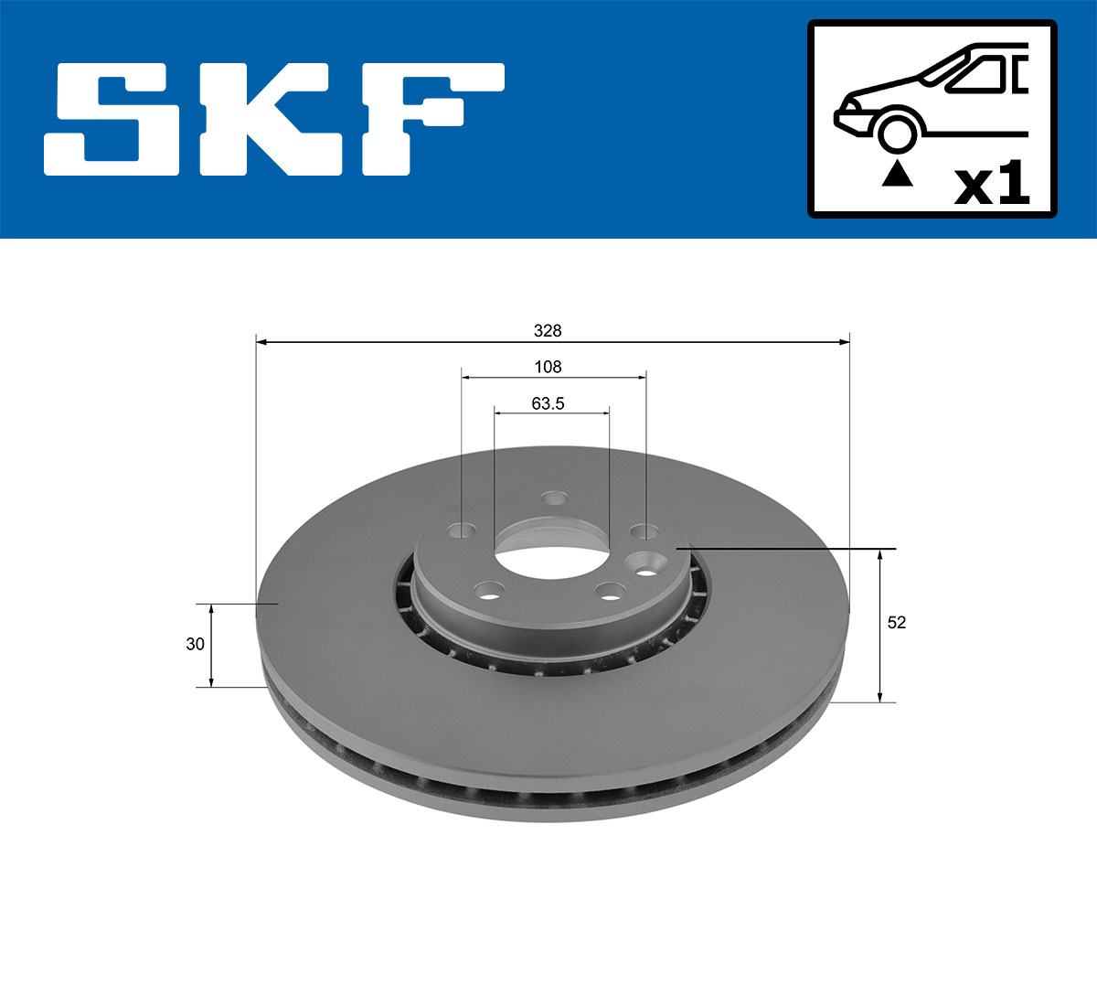 SKF Remschijven VKBD 80128 V1