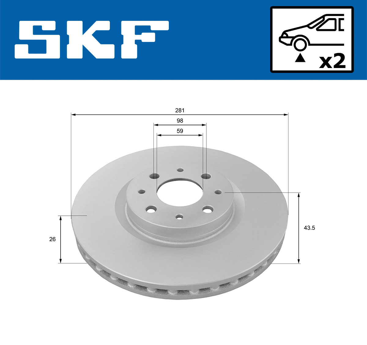 SKF Remschijven VKBD 80225 V2