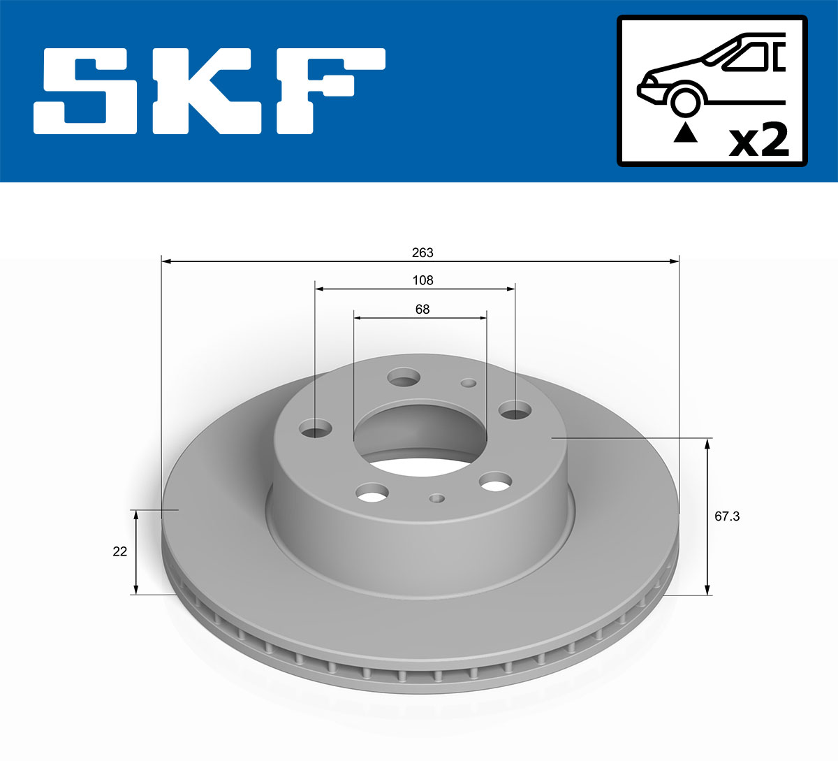 SKF Remschijven VKBD 80231 V2