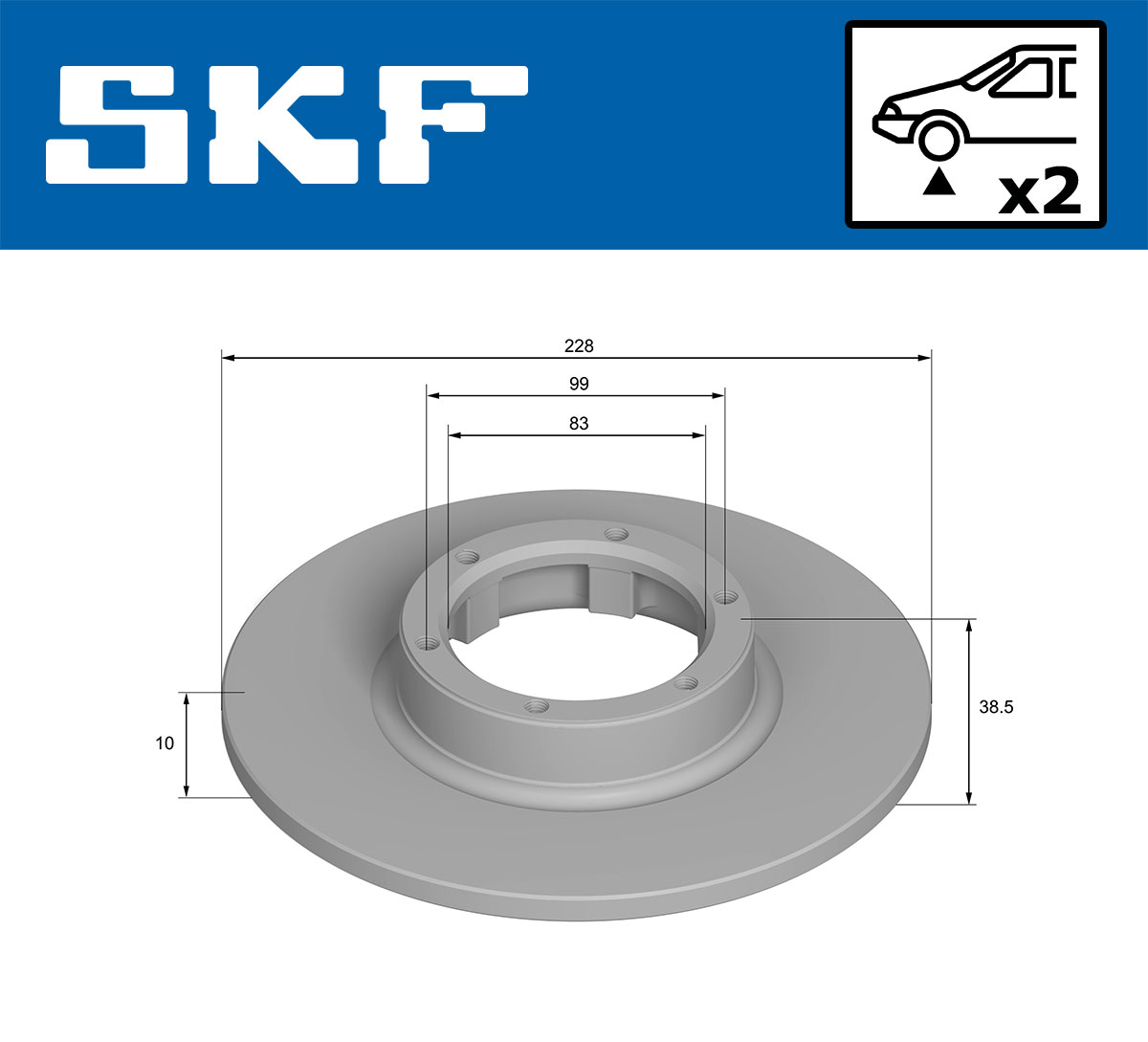 SKF Remschijven VKBD 80293 S2