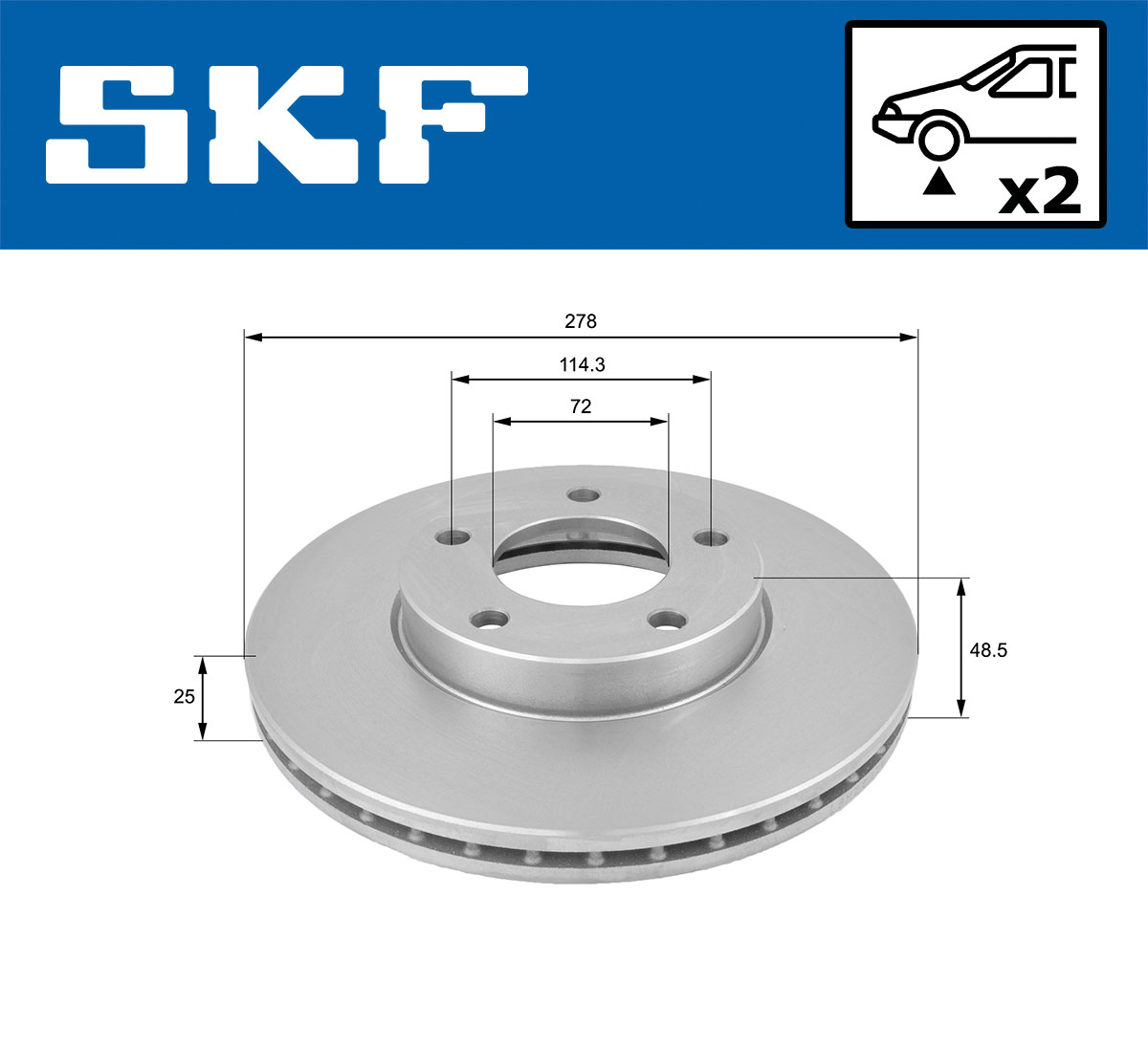 SKF Remschijf VKBD 80314 V2