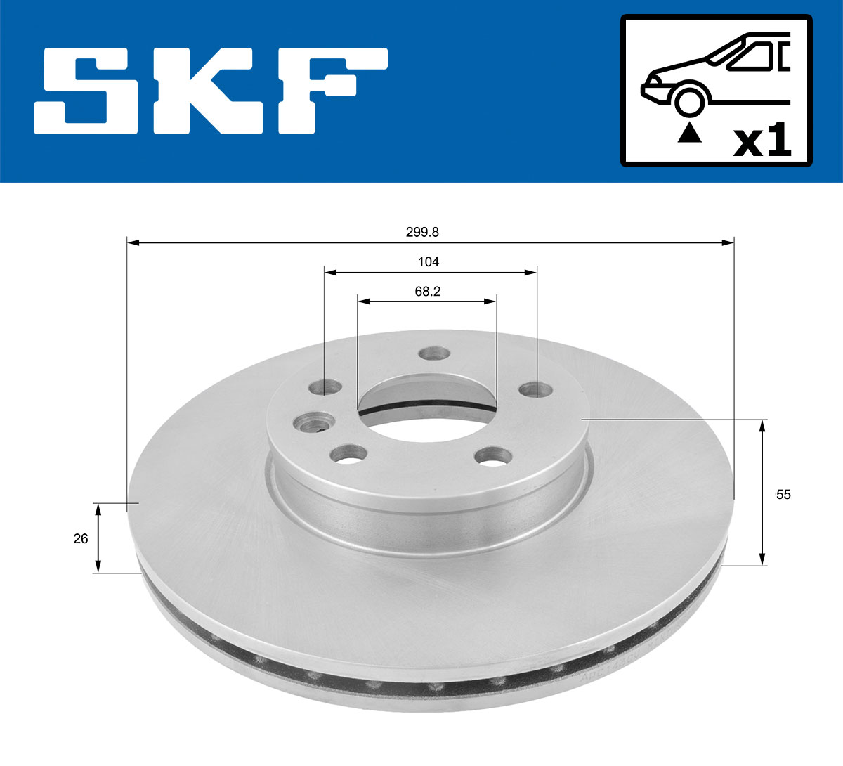 SKF Remschijven VKBD 80322 V1