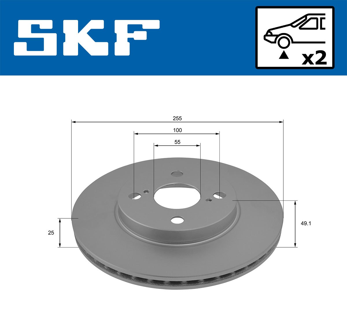 SKF Remschijf VKBD 80333 V2