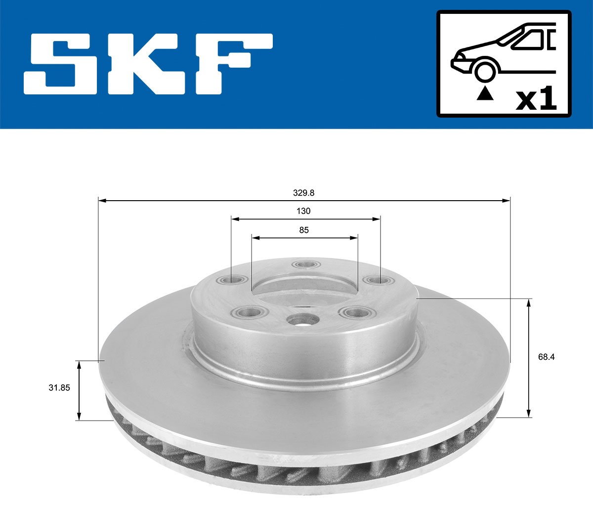 SKF Remschijf VKBD 80344 V1