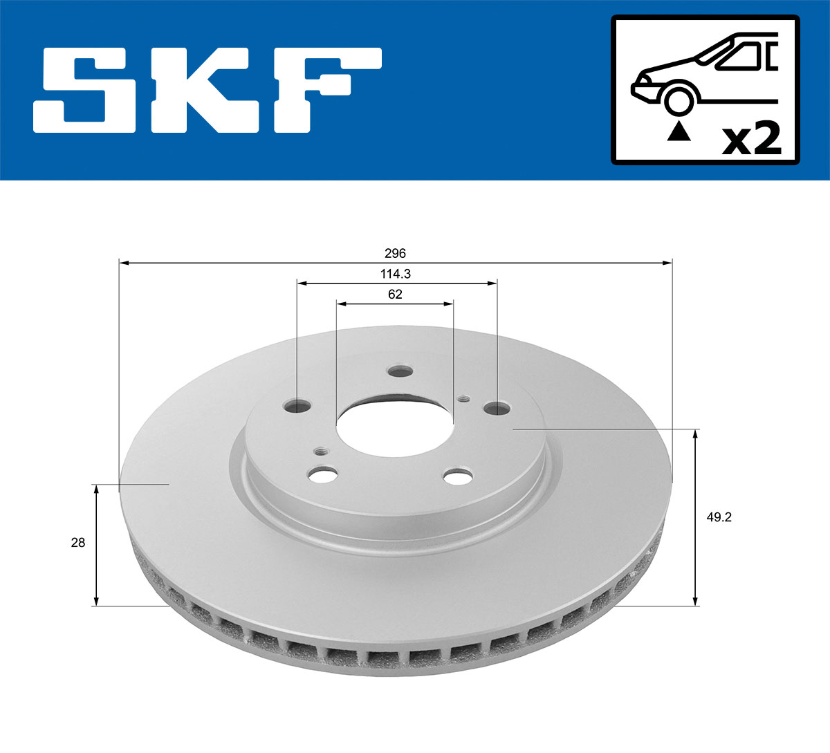 SKF Remschijf VKBD 80353 V2