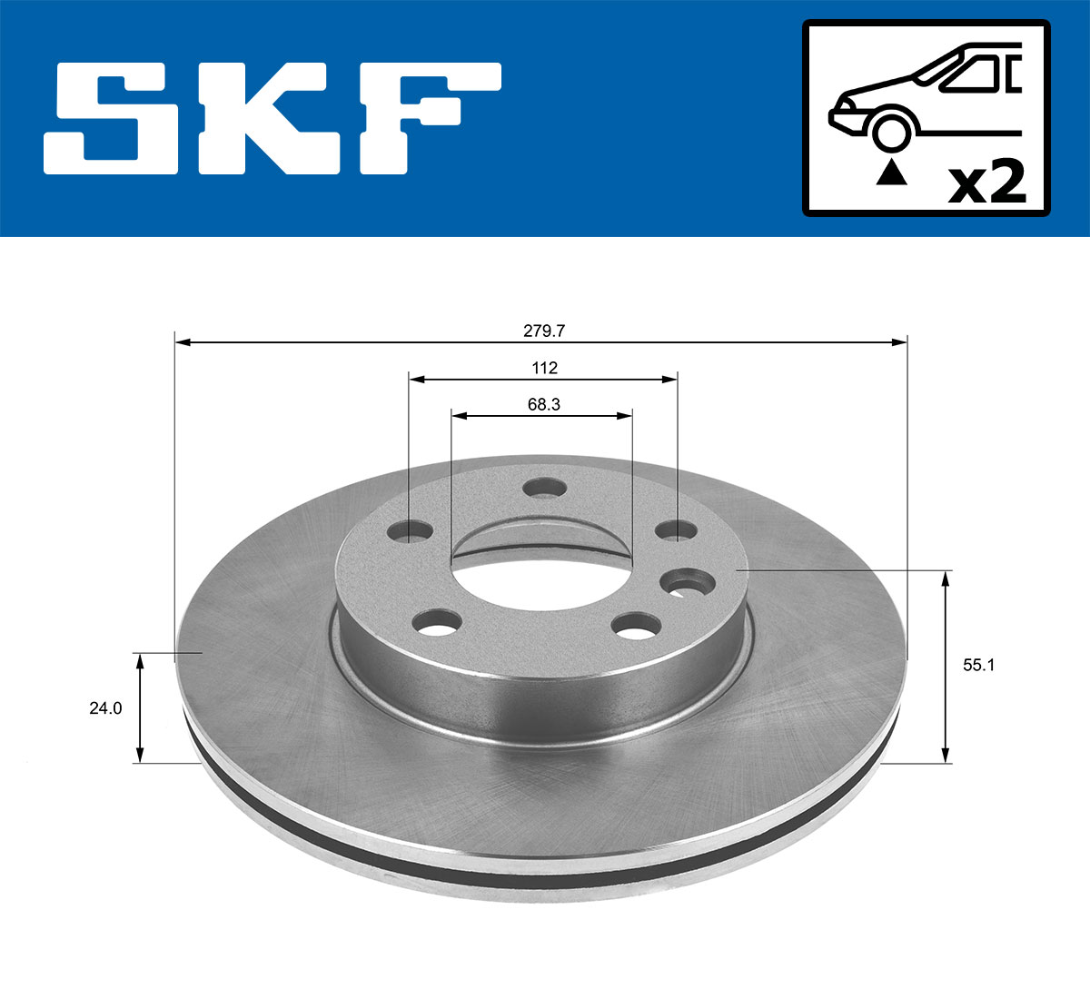 SKF Remschijf VKBD 80358 V2