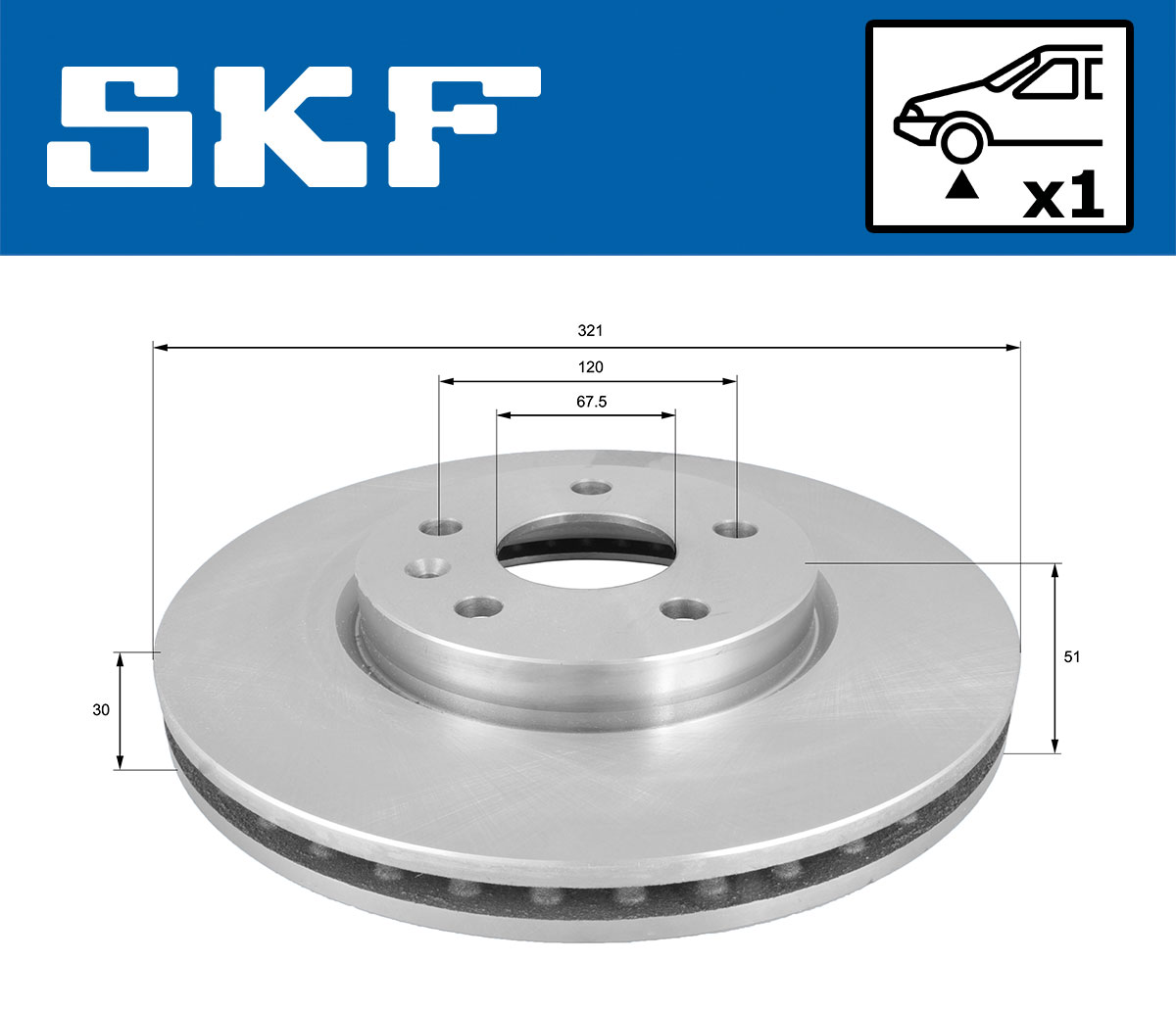 SKF Remschijf VKBD 80360 V1