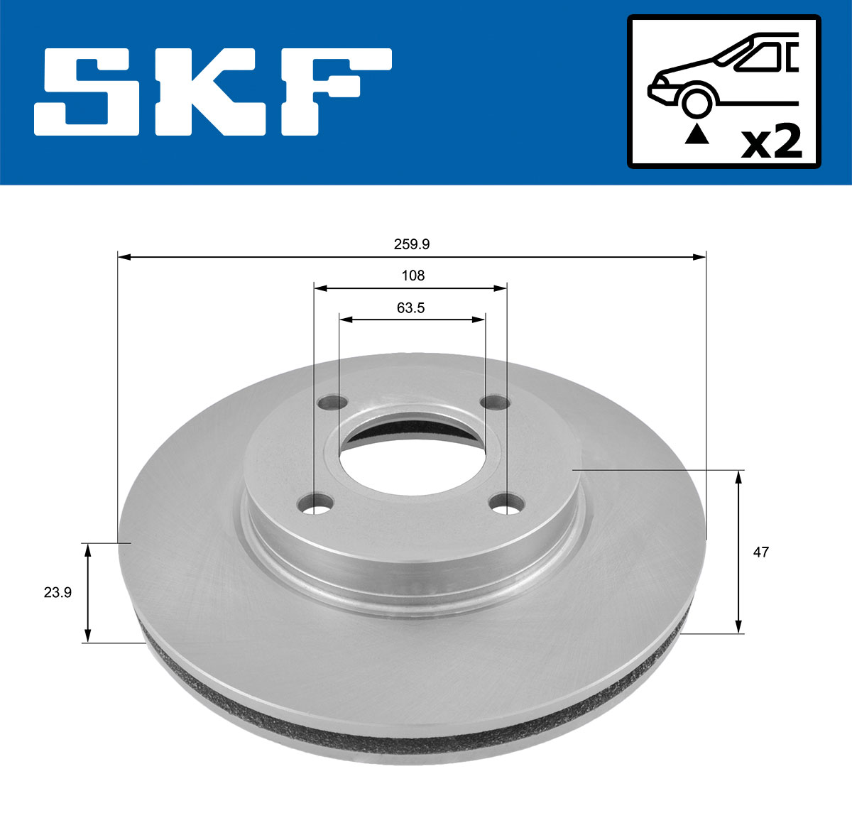 SKF Remschijf VKBD 80365 V2