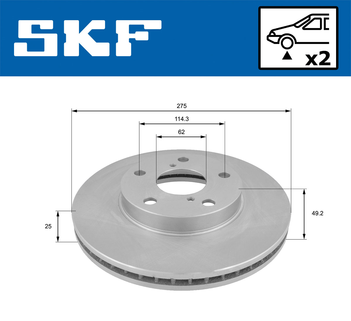 SKF Remschijf VKBD 80375 V2