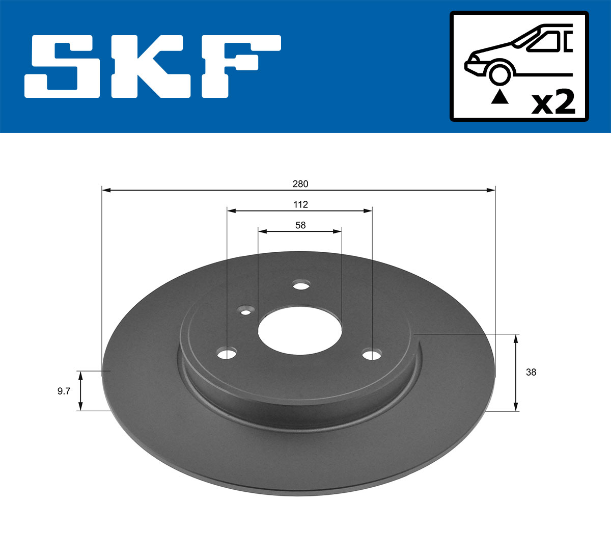 SKF Remschijf VKBD 80381 S2