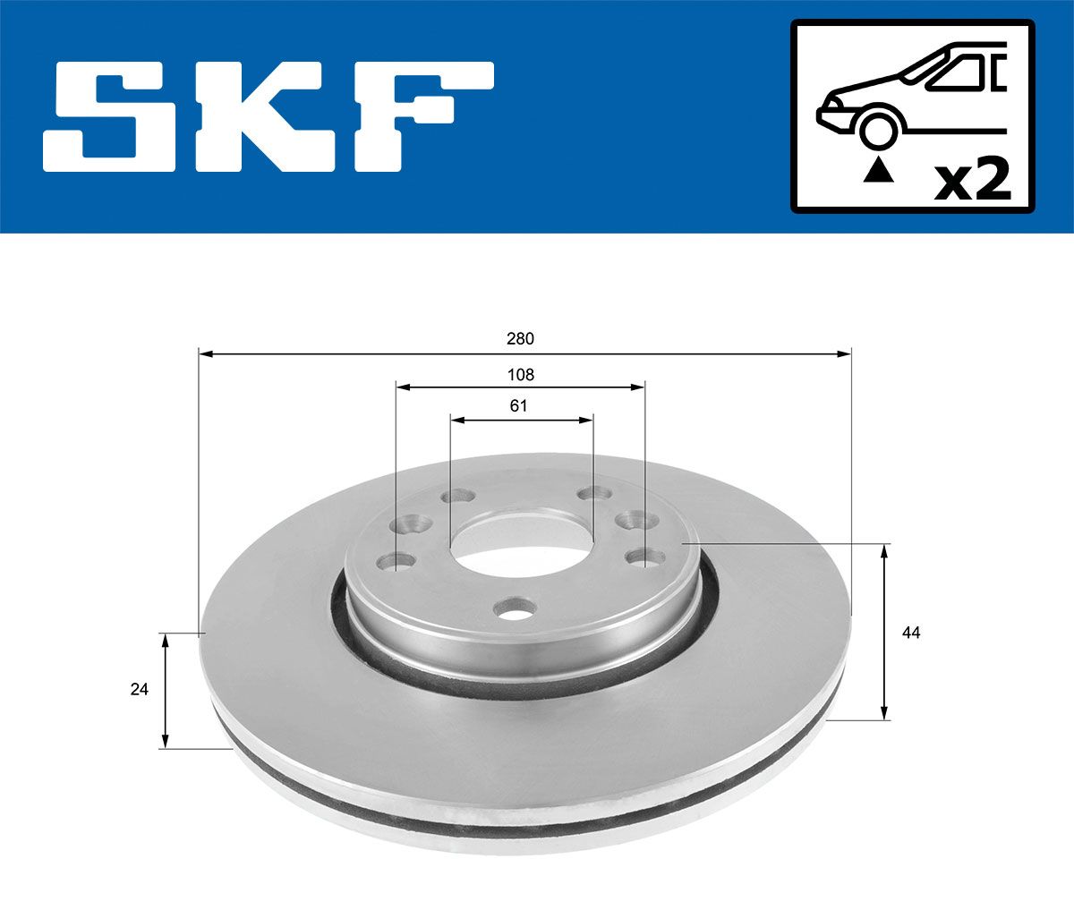 SKF Remschijf VKBD 80384 V2
