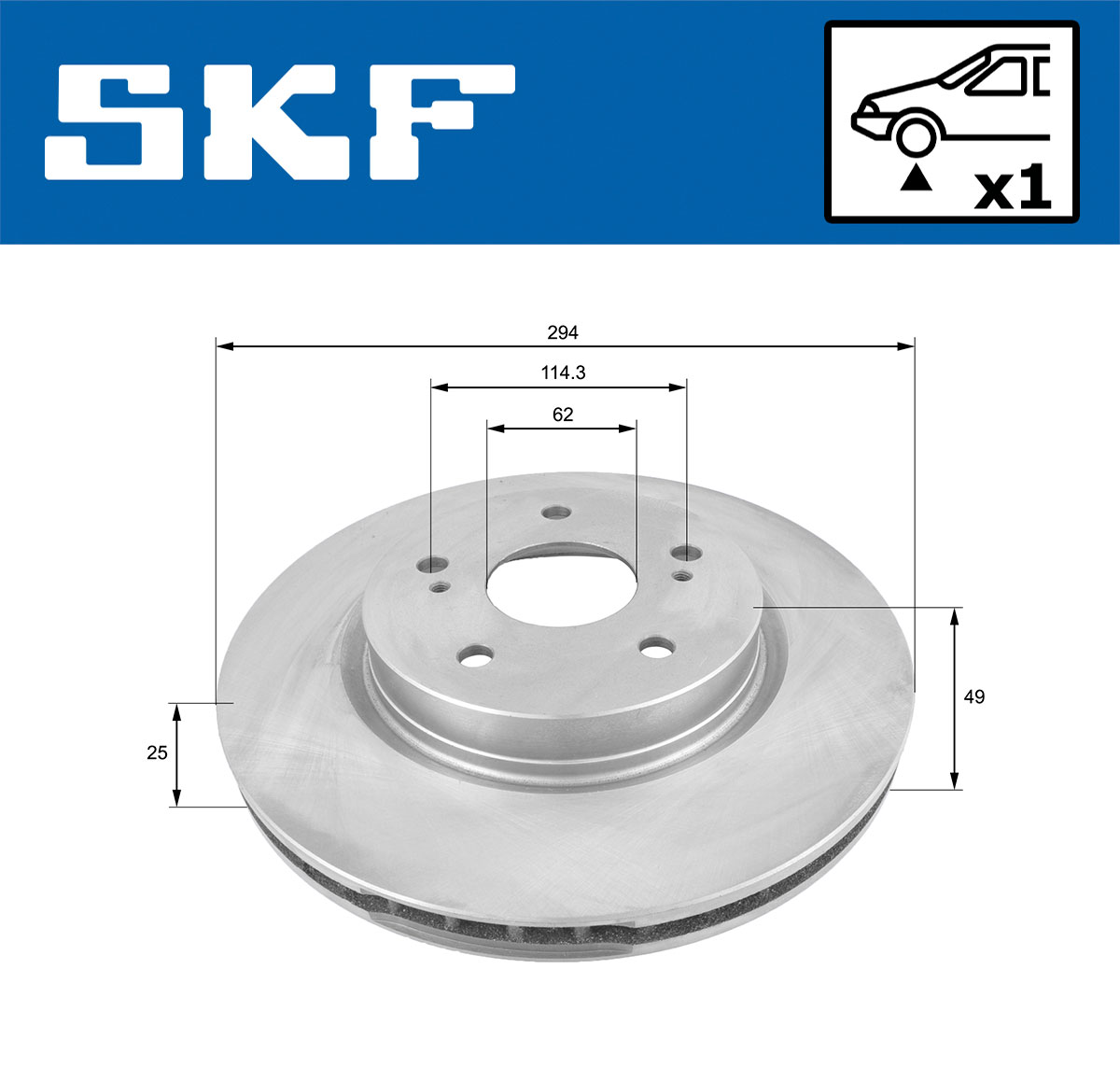 SKF Remschijf VKBD 80414 V1