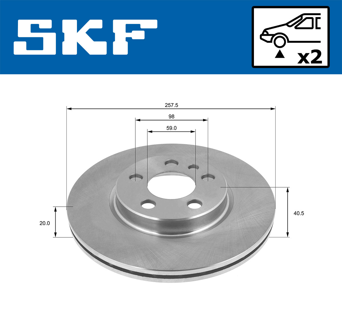 SKF Remschijf VKBD 80420 V2