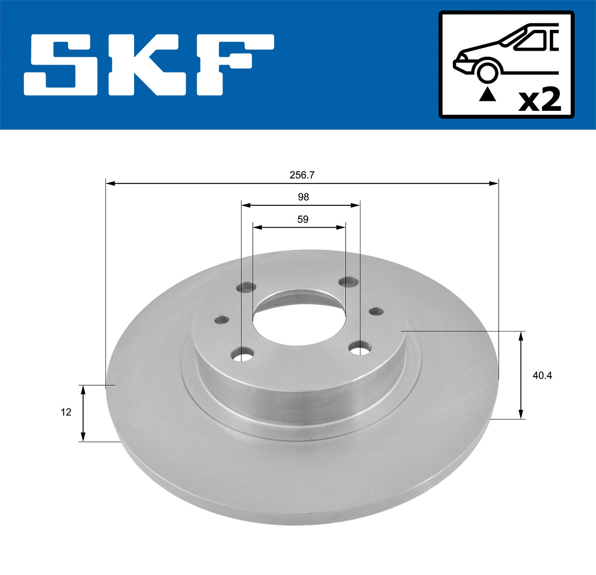 SKF Remschijf VKBD 80434 S2