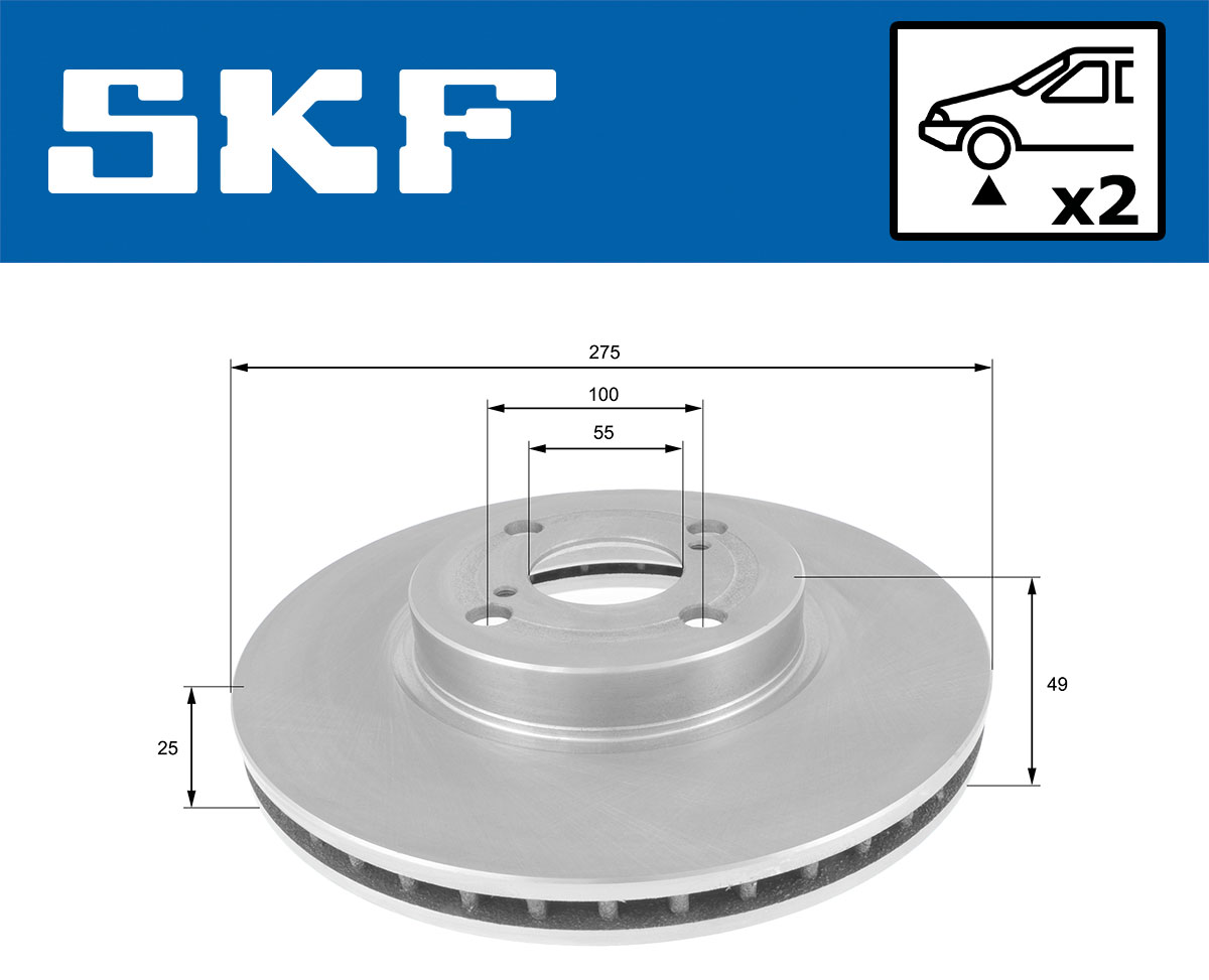SKF Remschijf VKBD 80452 V2