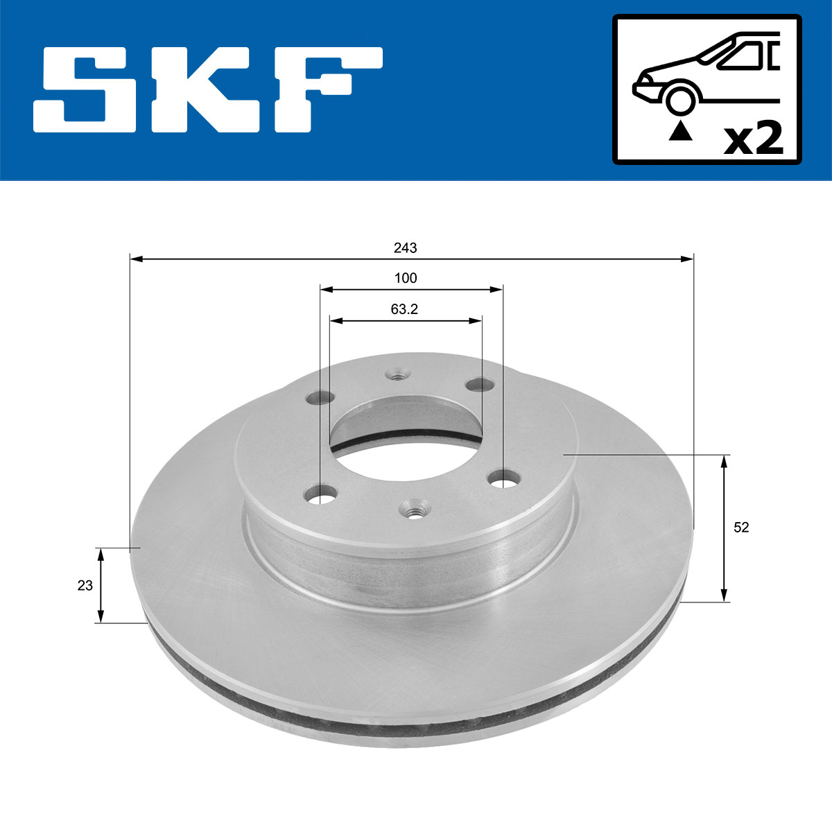 SKF Remschijf VKBD 80485 V2