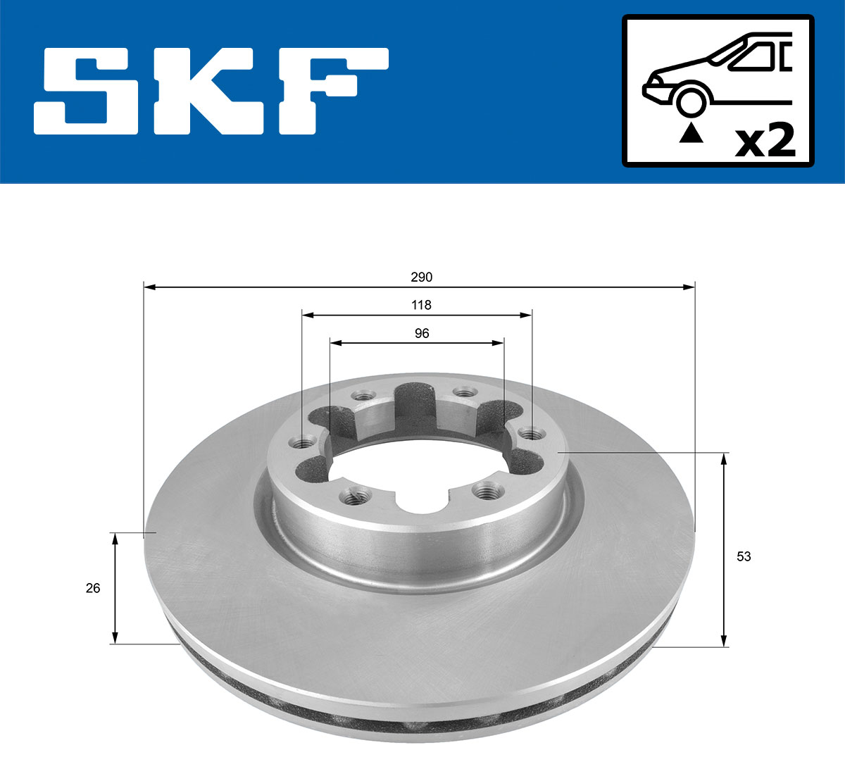 SKF Remschijf VKBD 80493 V2