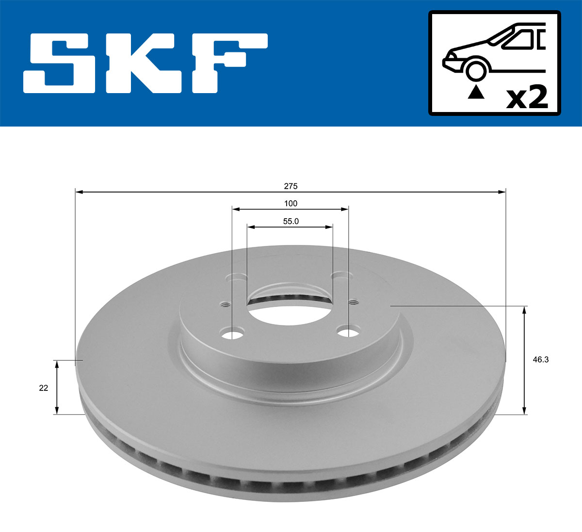 SKF Remschijf VKBD 80495 V2