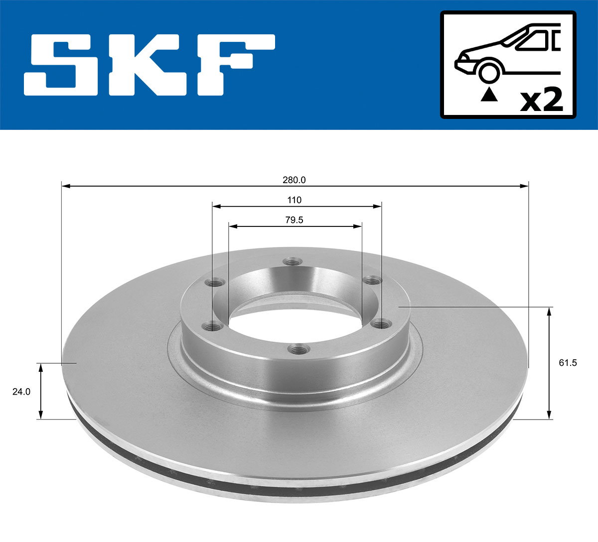 SKF Remschijf VKBD 80534 V2
