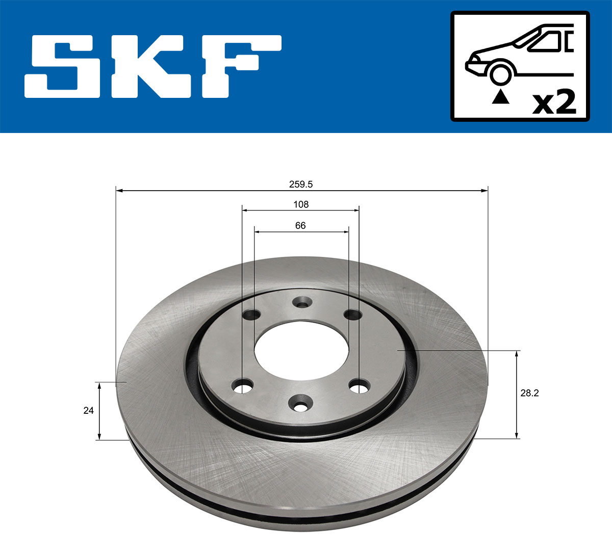 SKF Remschijf VKBD 80544 V2