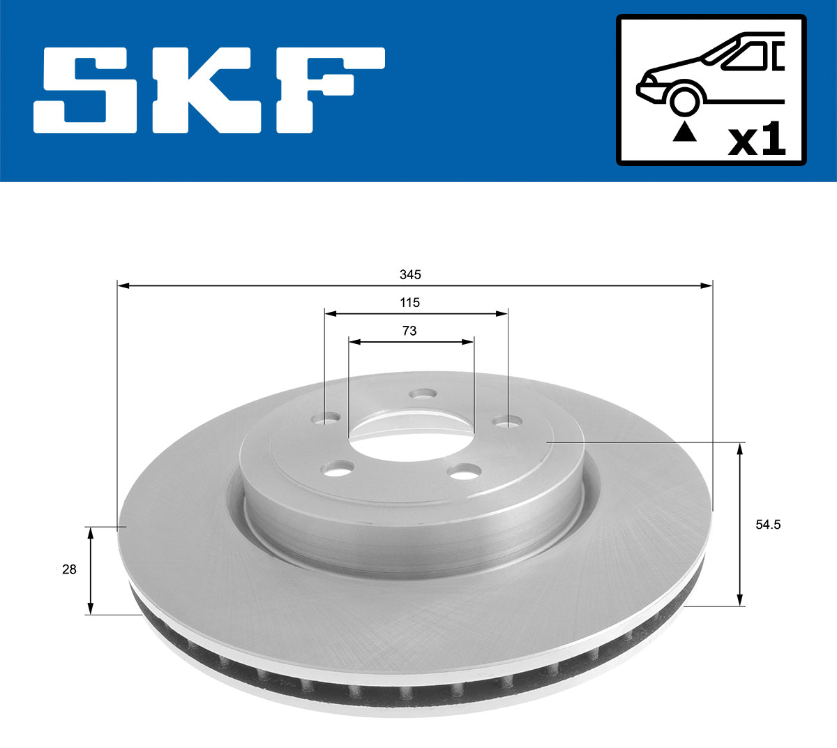 SKF Remschijf VKBD 80553 V1