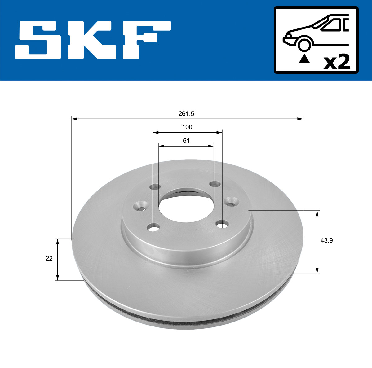 SKF Remschijf VKBD 80566 V2