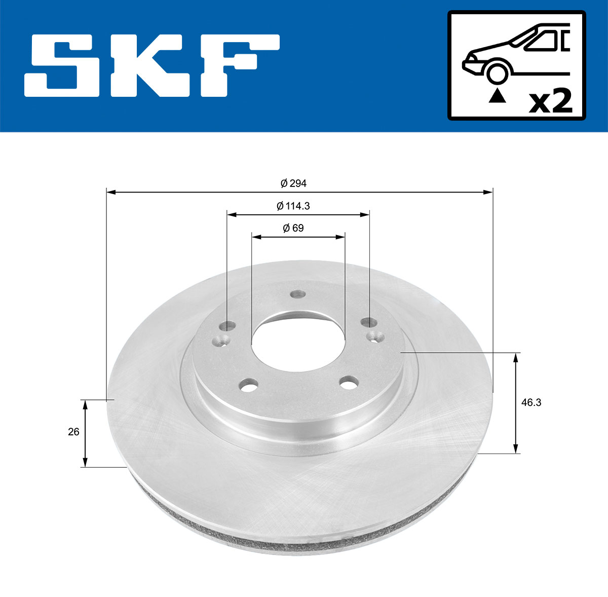 SKF Remschijf VKBD 80576 V2