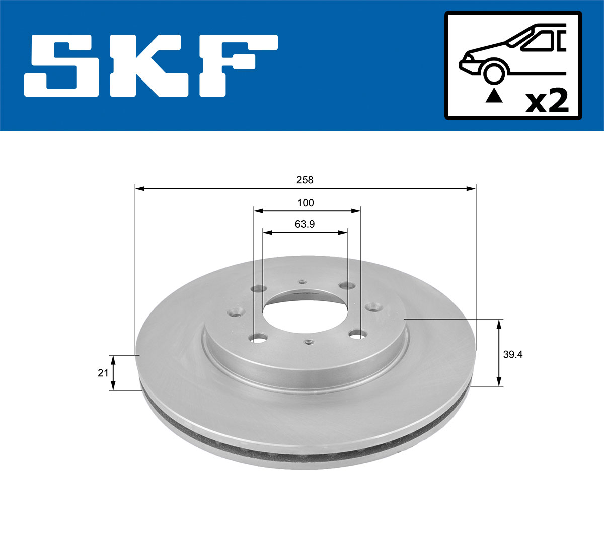 SKF Remschijf VKBD 80592 V2