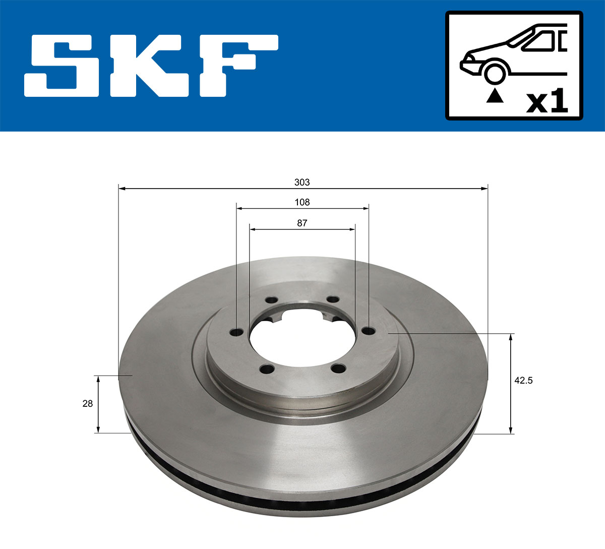 SKF Remschijf VKBD 80597 V1
