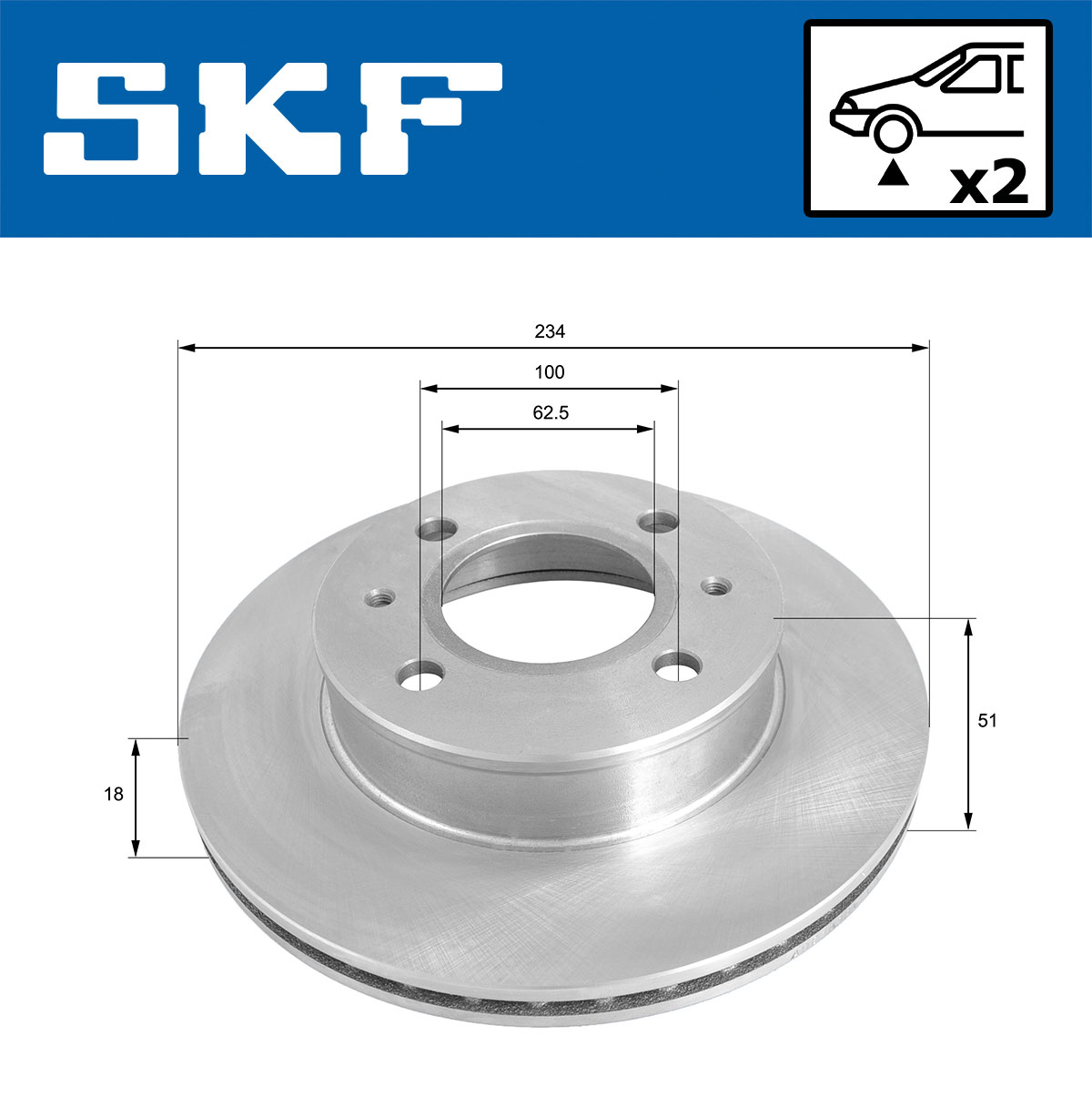 SKF Remschijf VKBD 80622 V2