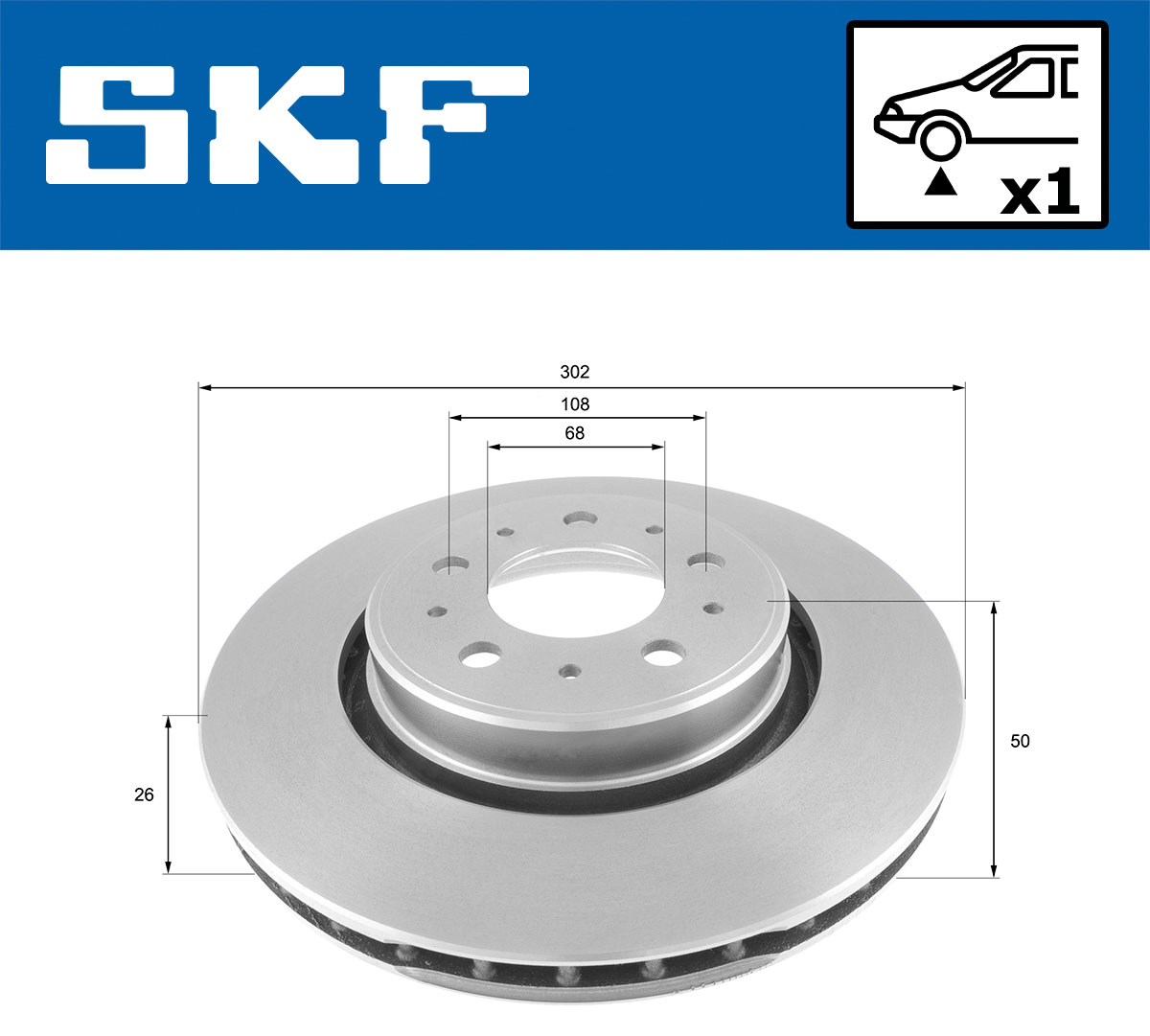 SKF Remschijf VKBD 80629 V1