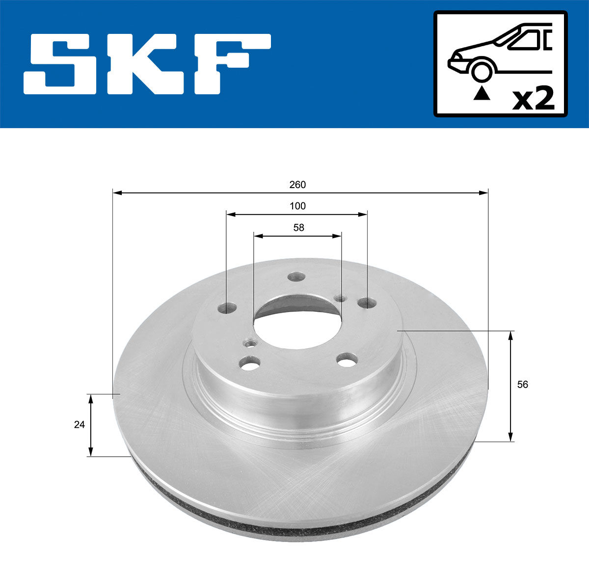 SKF Remschijf VKBD 80636 V2
