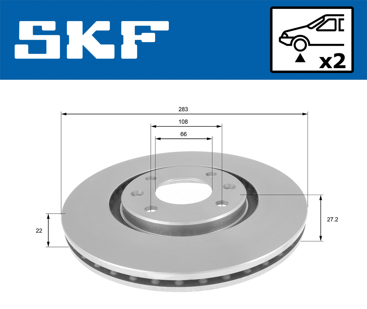SKF Remschijf VKBD 80650 V2
