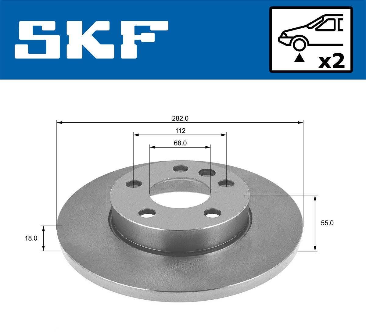 SKF Remschijf VKBD 80681 S2