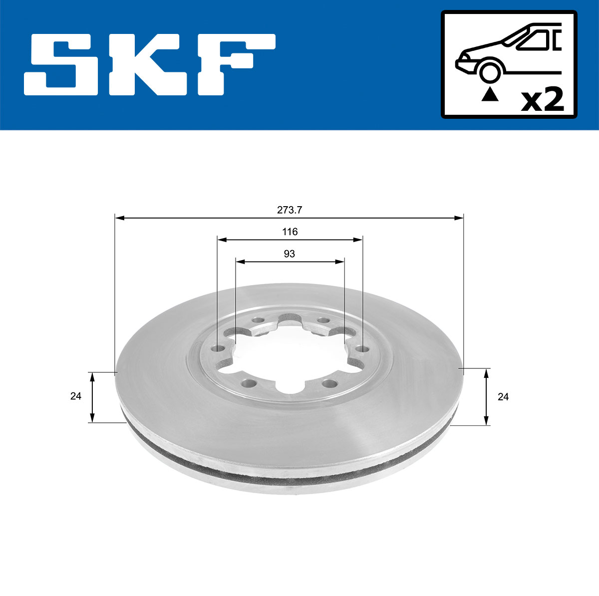 SKF Remschijf VKBD 80733 V2